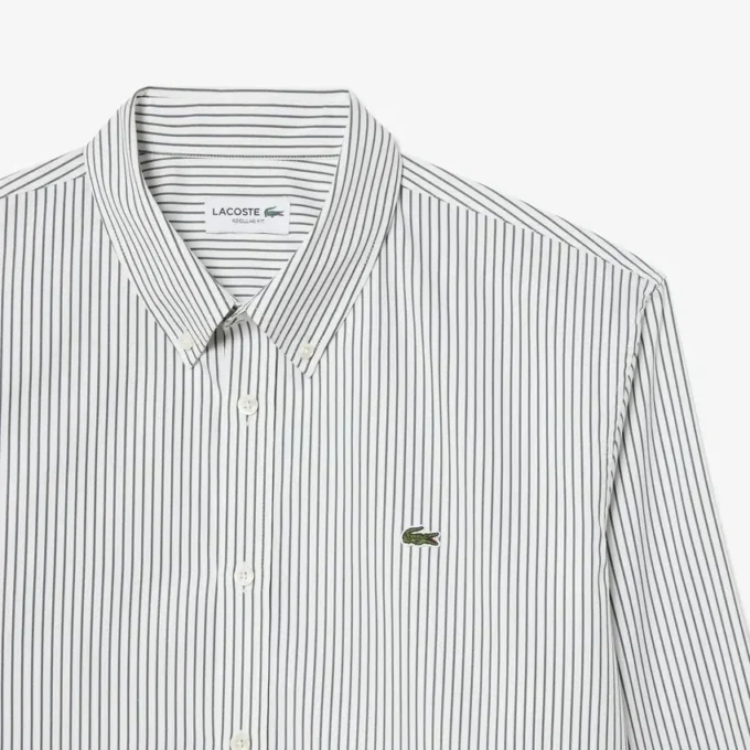 Herrskjorta i regular fit med randigt pinpoint-tyg Herrskjorta i regular fit med randigt pinpoint-tyg