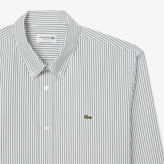 Herrskjorta i regular fit med randigt pinpoint-tyg Herrskjorta i regular fit med randigt pinpoint-tyg