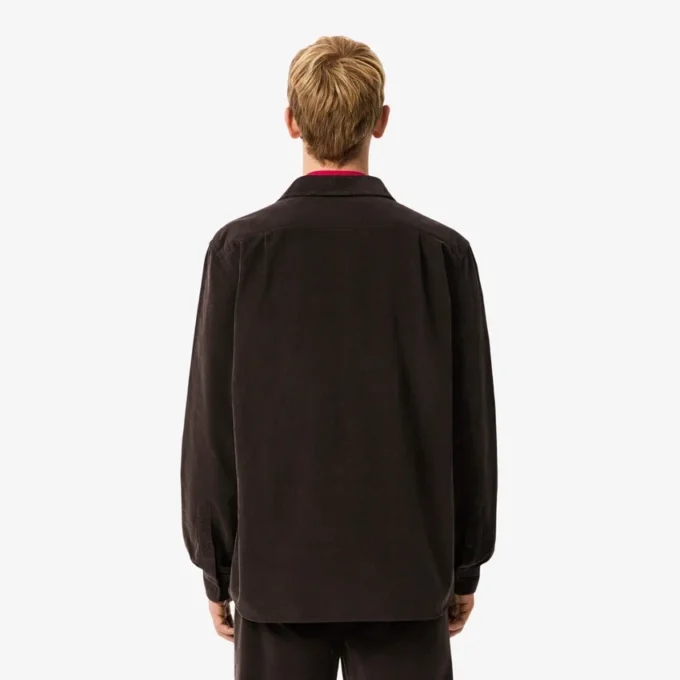 Herrskjorta i velour med normal passform Herrskjorta i velour med normal passform