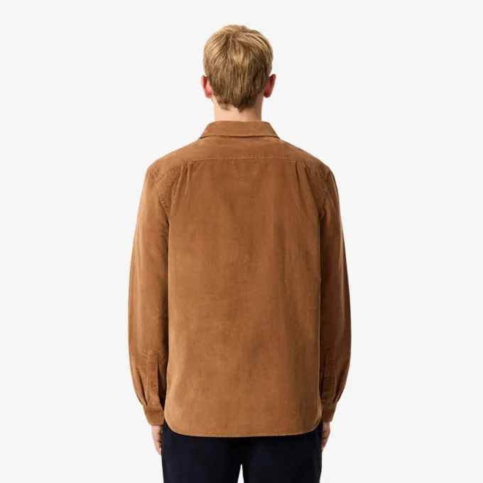 Herrskjorta i velour med normal passform Herrskjorta i velour med normal passform