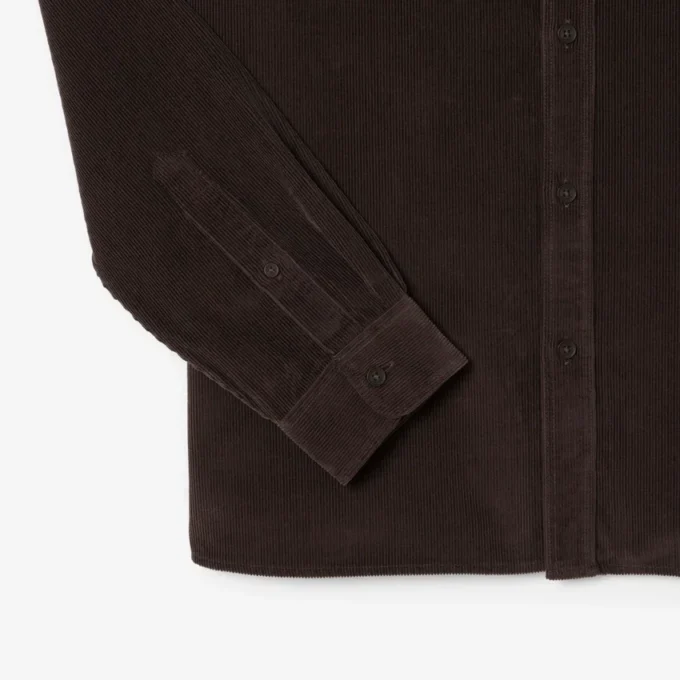 Herrskjorta i velour med normal passform Herrskjorta i velour med normal passform