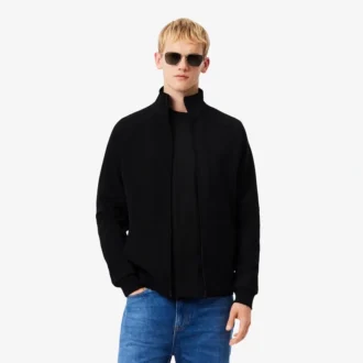 Herrsweatshirt i dubbelsidig jersey med dragkedja