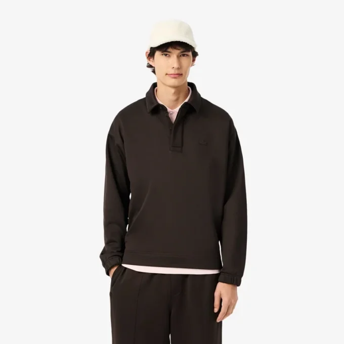 Herrsweatshirt i fleece med lös passform Herrsweatshirt i fleece med lös passform