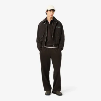 Herrsweatshirt i fleece med lös passform