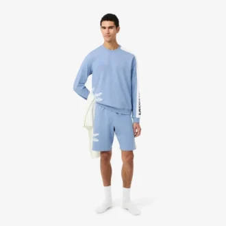 Herrsweatshirt i fleece med tryck