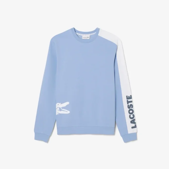 Herrsweatshirt i fleece med tryck