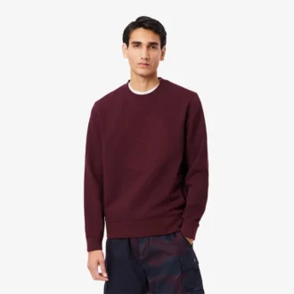 Herrsweatshirt i piqué med präglad logotyp