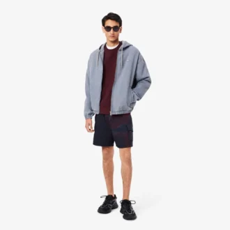 Herrsweatshirt i piqué med präglad logotyp