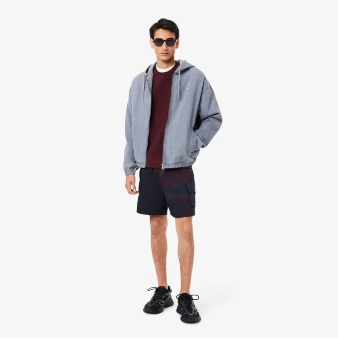 Herrsweatshirt i piqué med präglad logotyp Herrsweatshirt i piqué med präglad logotyp