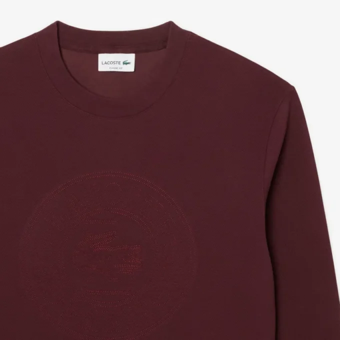 Herrsweatshirt i piqué med präglad logotyp Herrsweatshirt i piqué med präglad logotyp
