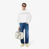 Herrsweatshirt med klassisk passform, logotyp och ränder Herrsweatshirt med klassisk passform, logotyp och ränder