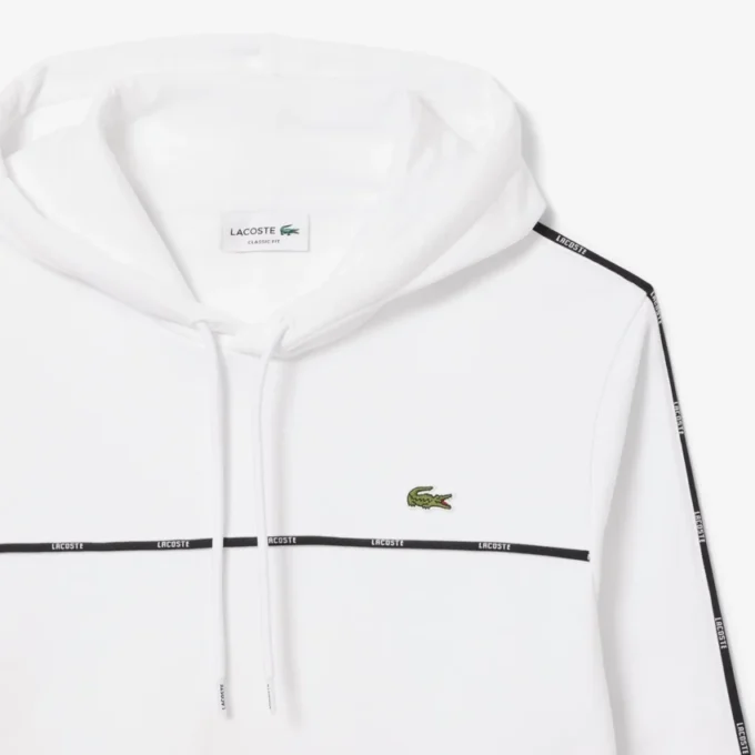 Herrsweatshirt med klassisk passform, logotyp och ränder Herrsweatshirt med klassisk passform, logotyp och ränder