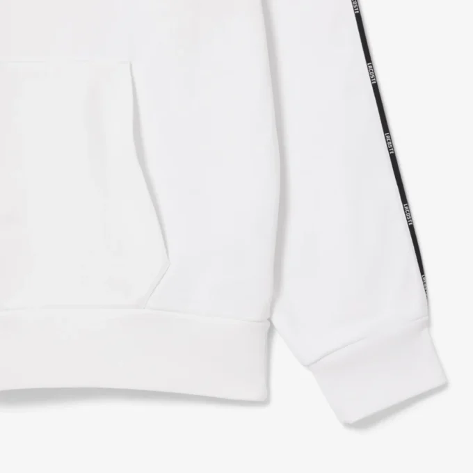 Herrsweatshirt med klassisk passform, logotyp och ränder Herrsweatshirt med klassisk passform, logotyp och ränder