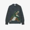 Herrtröja i intarsia med krokodil Herrtröja i intarsia med krokodil