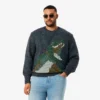 Herrtröja i intarsia med krokodil Herrtröja i intarsia med krokodil