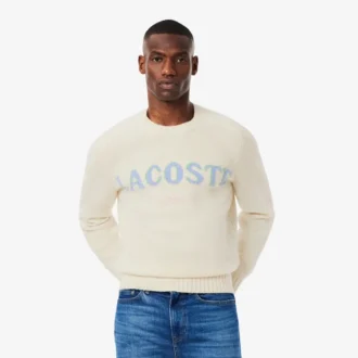 Herrtröja i ull med intarsia-mönster