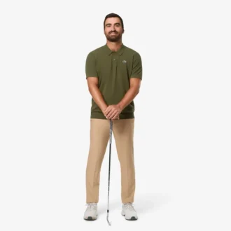 Herrtröja med korta ärmar, polokrage och golfmönster Herrtröja med korta ärmar, polokrage och golfmönster
