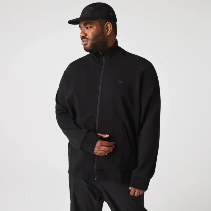 Höghalsad sweatshirt med dragkedja för herr