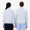 Höghalsad sweatshirt med dragkedja och prägling