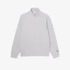 Höghalsad sweatshirt med dragkedja och prägling
