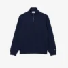 Höghalsad sweatshirt med dragkedja och prägling