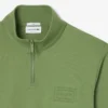 Höghalsad sweatshirt med dragkedja och prägling