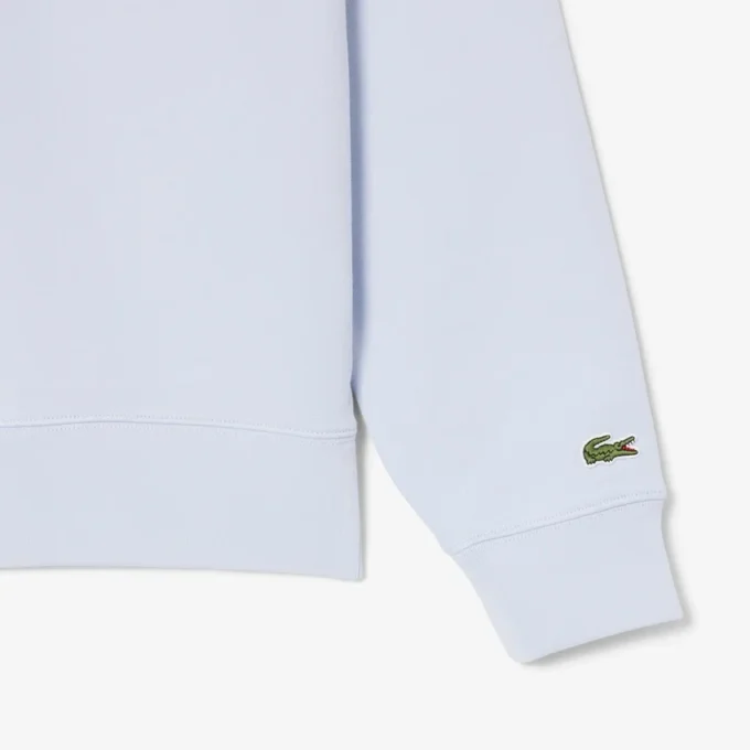 Höghalsad sweatshirt med dragkedja och prägling