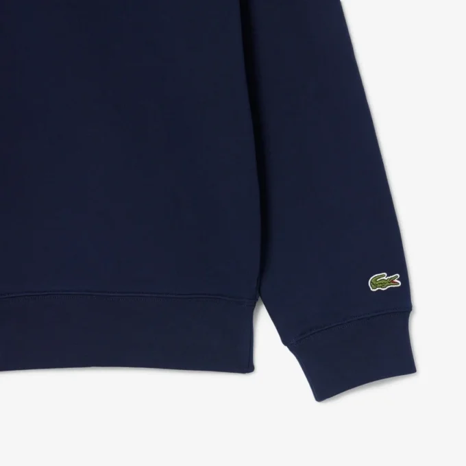 Höghalsad sweatshirt med dragkedja och prägling