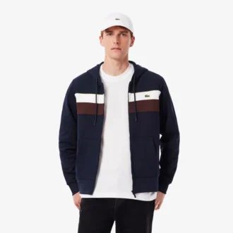 Hoodie med dragkedja och färgblock för herr Hoodie med dragkedja och färgblock för herr