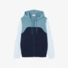 Hoodie med dragkedja och färgblock för herr