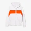 Hoodie med dragkedja och färgblock för herr