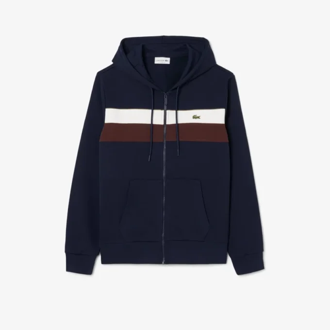 Hoodie med dragkedja och färgblock för herr Hoodie med dragkedja och färgblock för herr