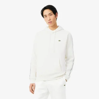 Hoodie med logostripe och dragkedja