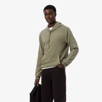 Hoodie med logostripe och dragkedja