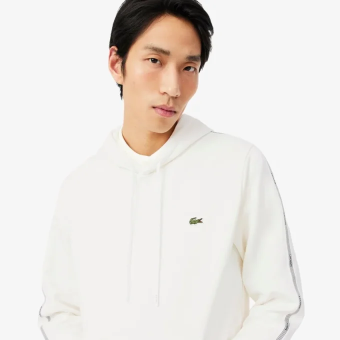 Hoodie med logostripe och dragkedja
