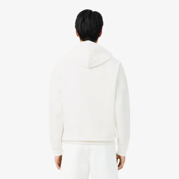 Hoodie med logostripe och dragkedja