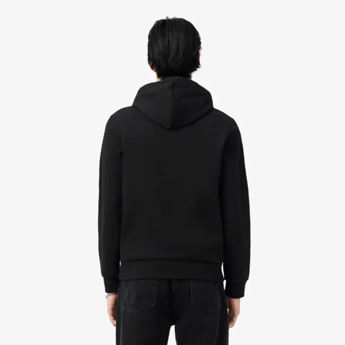 Hoodie med logostripe och dragkedja