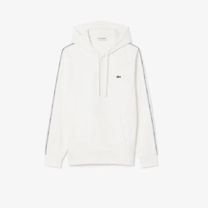 Hoodie med logostripe och dragkedja