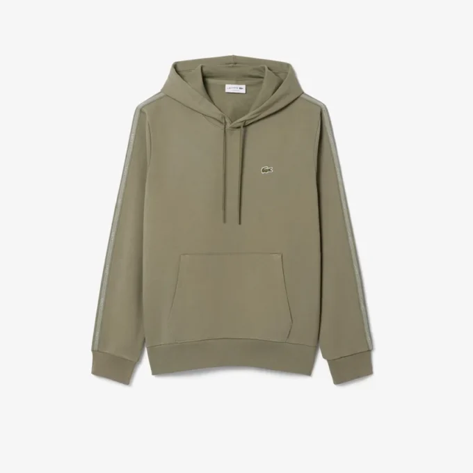 Hoodie med logostripe och dragkedja