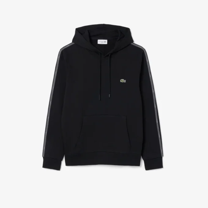 Hoodie med logostripe och dragkedja