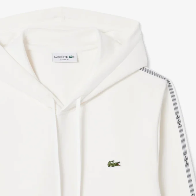 Hoodie med logostripe och dragkedja