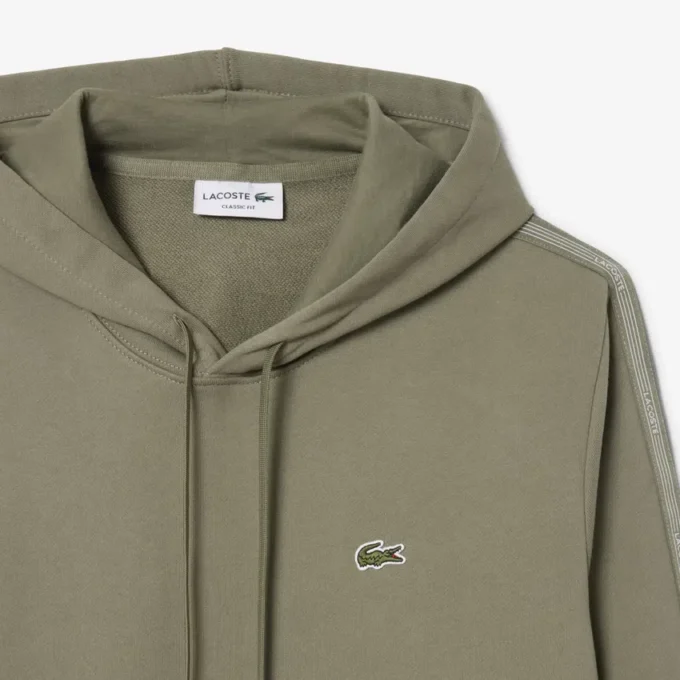 Hoodie med logostripe och dragkedja