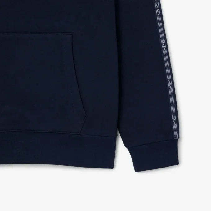 Hoodie med logostripe och dragkedja