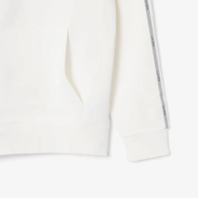 Hoodie med logostripe och dragkedja