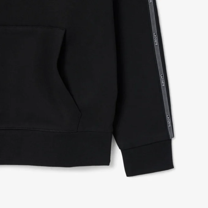 Hoodie med logostripe och dragkedja