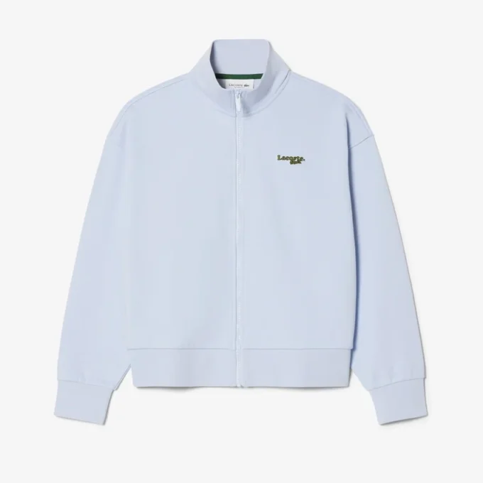 Huvsweatshirt med dragkedja och logo i avslappnad passform Huvsweatshirt med dragkedja och logo i avslappnad passform