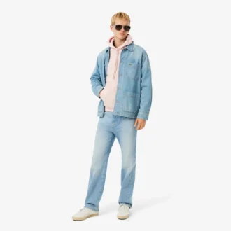 Huvtröja i fleece med tryck för herr