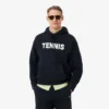 Huvtröja med tennismotiv