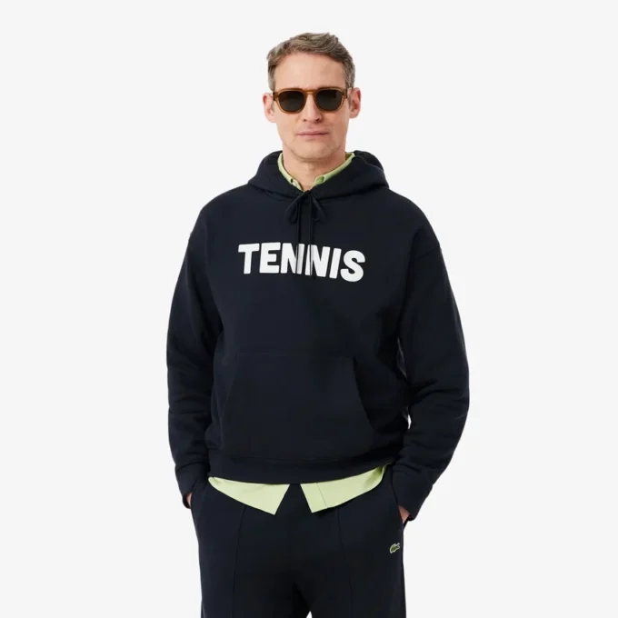 Huvtröja med tennismotiv