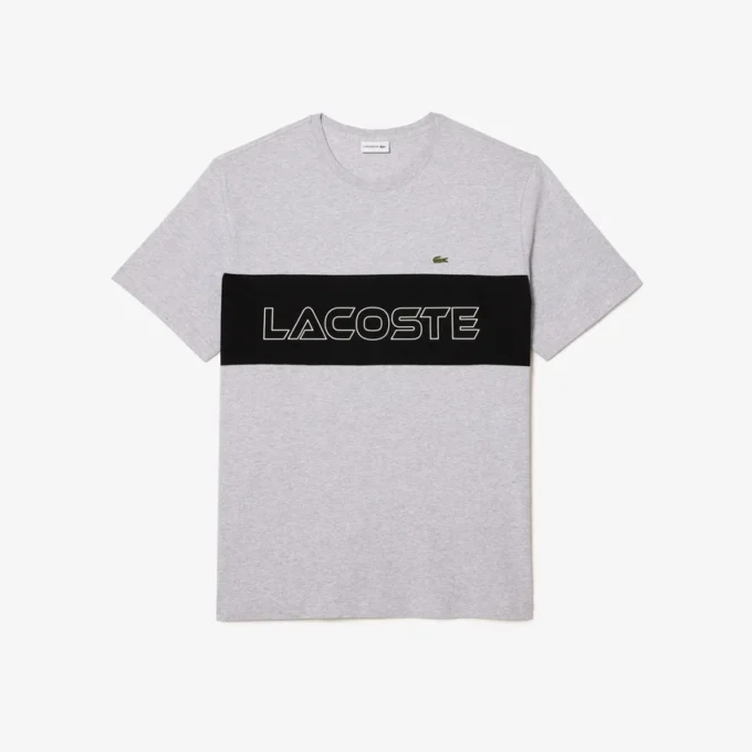 Jersey-T-shirt i stor storlek för män med färgblock